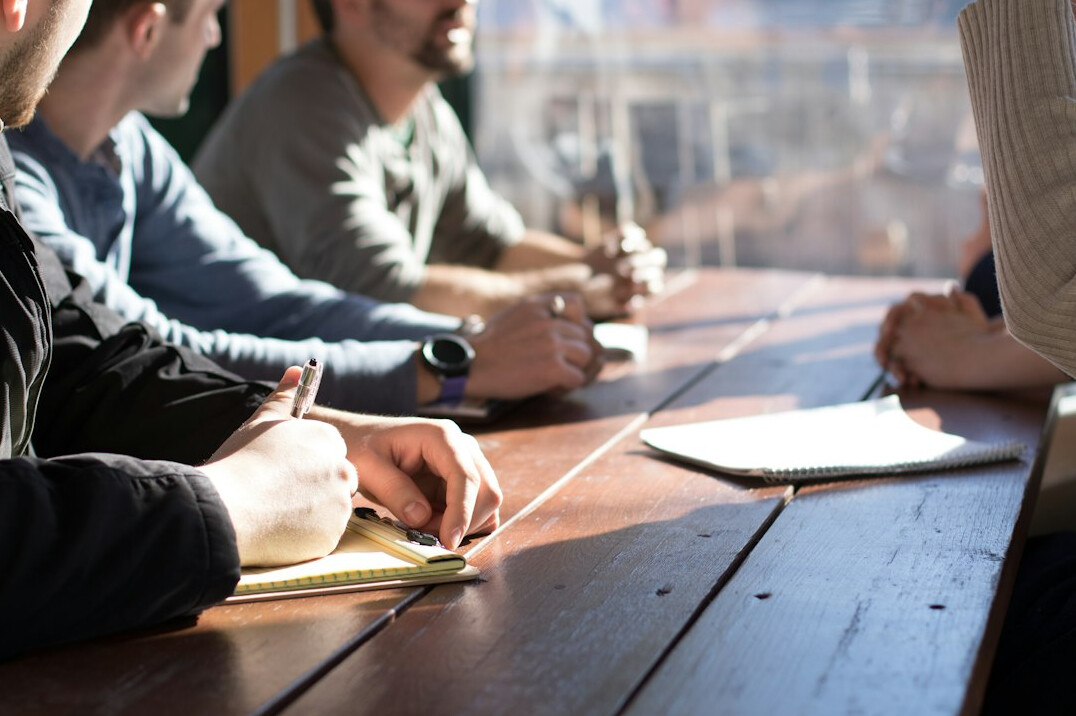 group discussion about news