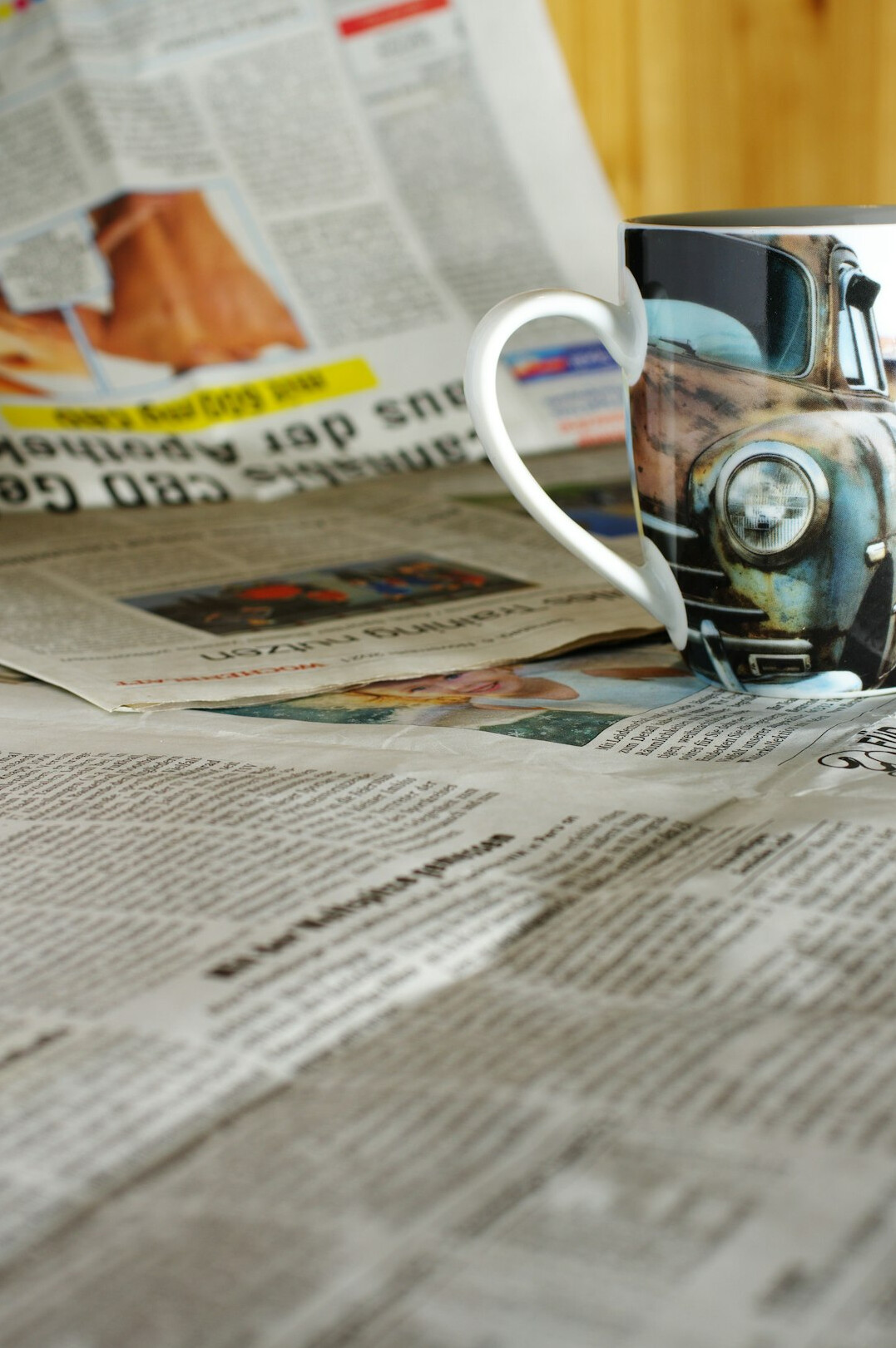 diverse people reading newspaper